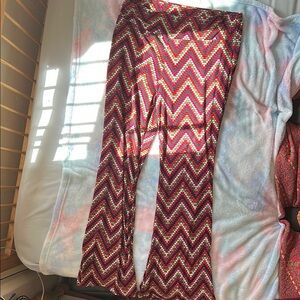 Colorful Zigzag Patterned Pants